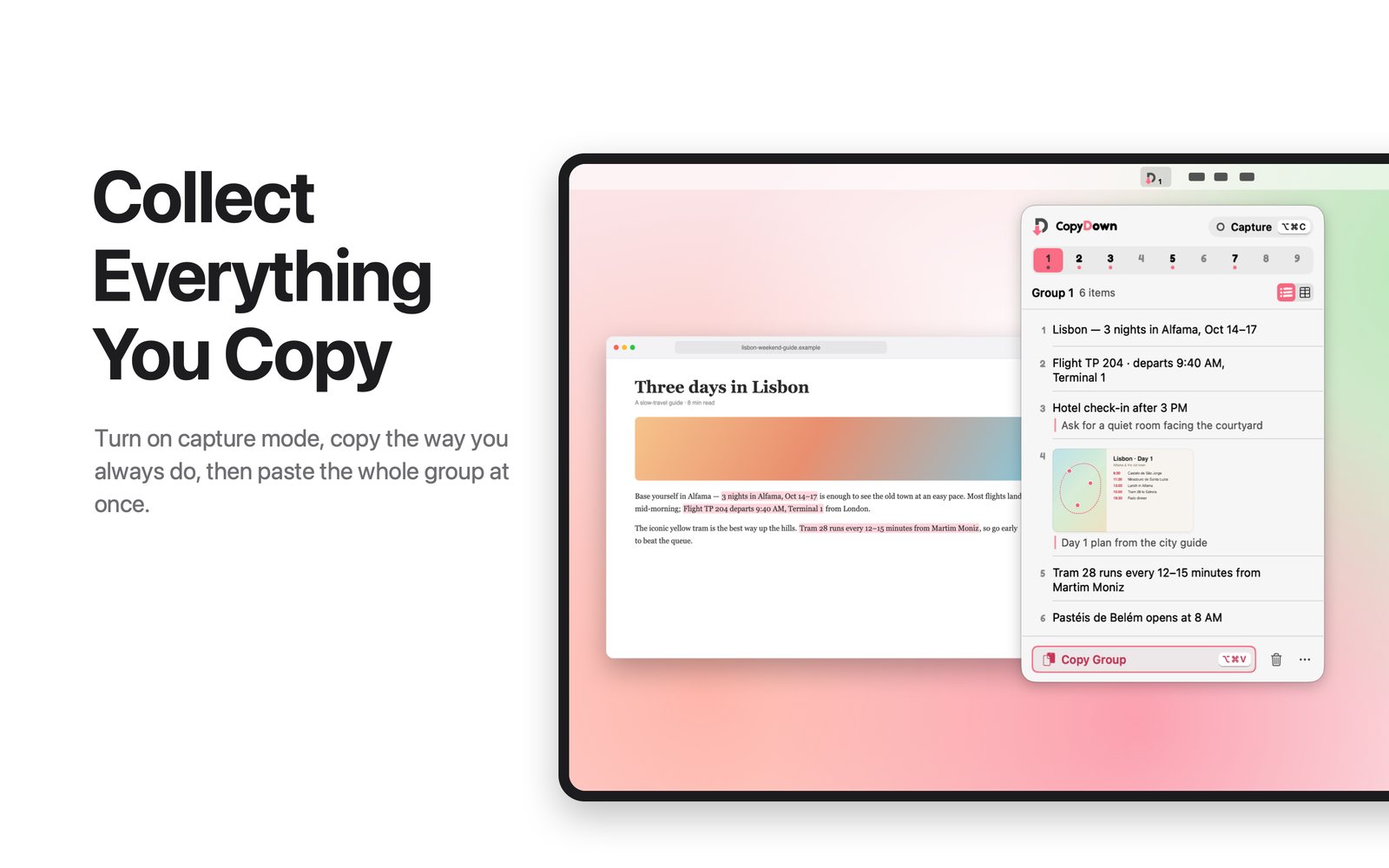 Collect everything you copy